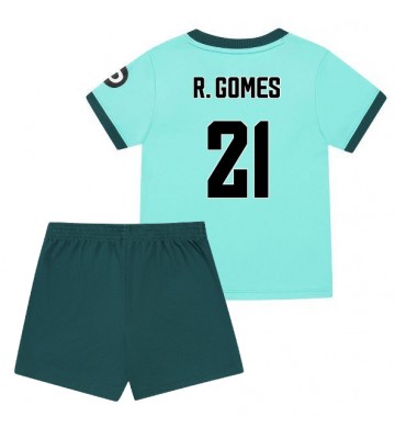 Wolves Rodrigo Gomes #21 Udebanetrøje Børn 2025-26 Kortærmet (+ Korte bukser)